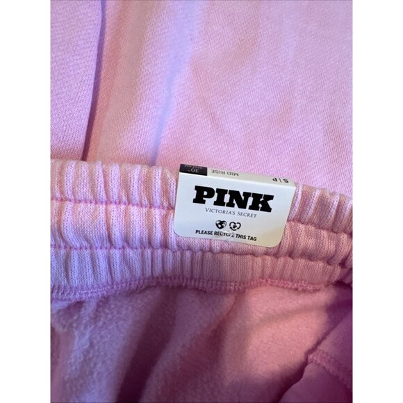 Women’s Victoria’s Secret PINK Rear Logo Cotton Sweatpants S Small Pull On NEW - Picture 8 of 10